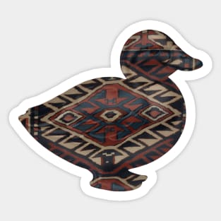 Duck with pattern.  Red and Black Sticker